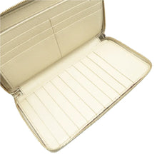Load image into Gallery viewer, Gucci Monogram Metal Bar Zip Around Wallet Beige