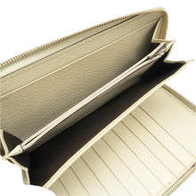 Load image into Gallery viewer, Gucci Monogram Metal Bar Zip Around Wallet Beige