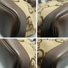 Load image into Gallery viewer, Gucci Ophidia Shopping Fabric Satchel Bag Brown