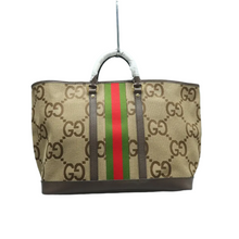 Load image into Gallery viewer, Gucci Ophidia Shopping Fabric Satchel Bag Brown