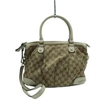 Load image into Gallery viewer, GUCCI Sukey Fabric Satchel Bag Brown