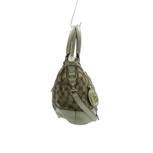 Load image into Gallery viewer, GUCCI Sukey Fabric Satchel Bag Brown