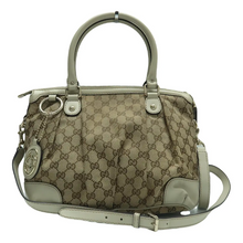 Load image into Gallery viewer, GUCCI Sukey Fabric Satchel Bag Brown