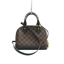 Load image into Gallery viewer, Louis Vuitton Alma BB Damier Ebene Braided Canvas Satchel Bag Brown