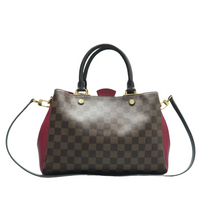 Load image into Gallery viewer, Louis Vuitton Brittany Damier Ebene Canvas Satchel Bag Brown