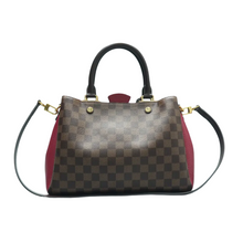 Load image into Gallery viewer, Louis Vuitton Brittany Damier Ebene Canvas Satchel Bag Brown