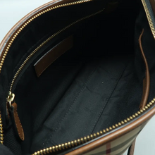 Load image into Gallery viewer, Burberry Leather Fabric Shoulder Bag Brown