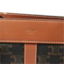 Load image into Gallery viewer, Celine Cabas De France Triomphe Canvas Calfskin Shoulder Bag Brown