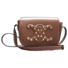 Load image into Gallery viewer, CELINE Leather Crossbody Bag Brown