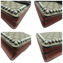 Load image into Gallery viewer, GUCCI Dionysus Canvas Crystal Shoulder Bag Brown
