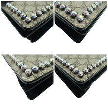 Load image into Gallery viewer, GUCCI Dionysus Canvas Crystal Shoulder Bag Brown