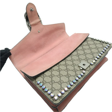 Load image into Gallery viewer, GUCCI Dionysus Canvas Crystal Shoulder Bag Brown