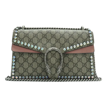 Load image into Gallery viewer, GUCCI Dionysus Canvas Crystal Shoulder Bag Brown