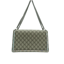 Load image into Gallery viewer, GUCCI Dionysus Canvas Crystal Shoulder Bag Brown