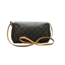 Load image into Gallery viewer, Louis Vuitton Favorite MM Monogram Canvas Satchel Bag Brown