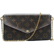 Load image into Gallery viewer, LOUIS VUITTON Felicie Monogram Canvas Shoulder Bag Brown