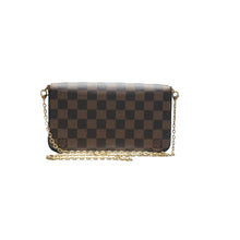 Load image into Gallery viewer, LOUIS VUITTON Felicie Daimer Azur Canvas Shoulder Bag Brown