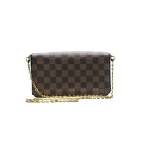 Load image into Gallery viewer, LOUIS VUITTON Felicie Damier Ebene Canvas Shoulder Bag Brown