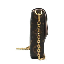 Load image into Gallery viewer, Louis Vuitton Pochette Felicie Dog Monogram Chain Crossbody Bag Brown