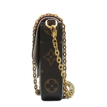 Load image into Gallery viewer, Louis Vuitton Pochette Felicie Dog Monogram Chain Crossbody Bag Brown