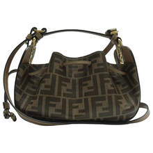 Load image into Gallery viewer, Fendi Pomodorino Canvas Satchel Bag Brown