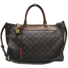 Load image into Gallery viewer, LOUIS VUITTON Greenwich Damier Ebene Canvas Satchel Bag Brown