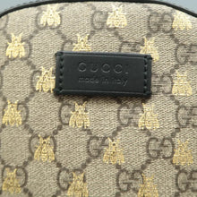 Load image into Gallery viewer, GUCCI GG Supreme Bee Canvas Backpack Bag Brown