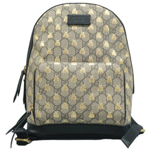 Load image into Gallery viewer, GUCCI GG Supreme Bee Canvas Backpack Bag Brown