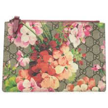 Load image into Gallery viewer, GUCCI Blooms Canvas Clutch Bag Brown