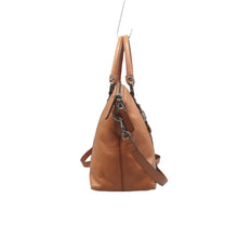 Load image into Gallery viewer, Gucci Dome GG Convertible Pebbled Calfskin Medium Satchel Brown