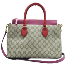 Load image into Gallery viewer, GUCCI GG Canvas Satchel Bag Brown