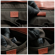 Load image into Gallery viewer, GUCCI Brick Leather Satchel Bag Brown