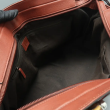 Load image into Gallery viewer, GUCCI Brick Leather Satchel Bag Brown