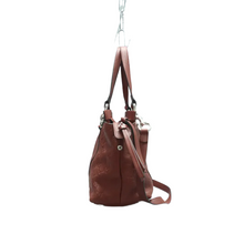 Load image into Gallery viewer, GUCCI Brick Leather Satchel Bag Brown