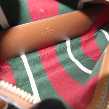 Load image into Gallery viewer, Gucci GG Supreme Monogram Textured Calfskin Emblem Shoulder Bag Beige