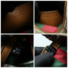 Load image into Gallery viewer, Gucci GG Supreme Monogram Textured Calfskin Emblem Shoulder Bag Beige