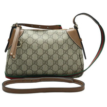 Load image into Gallery viewer, Gucci GG Supreme Monogram Textured Calfskin Emblem Shoulder Bag Beige