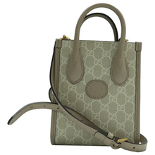 Load image into Gallery viewer, GUCCI Retro Canvas Satchel Bag Brown
