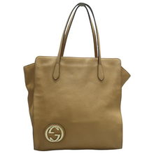 Load image into Gallery viewer, Gucci Grand Prix Interlocking Leather Tote Bag Brown