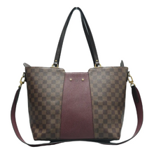 Load image into Gallery viewer, Louis Vuitton Jersey Damier Ebene Canvas Satchel Bag Brown
