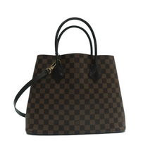 Load image into Gallery viewer, Louis Vuitton Kensington Damier Ebene Canvas Satchel Bag Brown