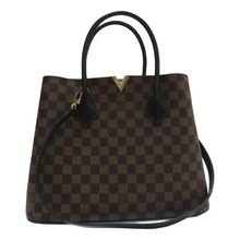 Load image into Gallery viewer, Louis Vuitton Kensington Damier Ebene Canvas Satchel Bag Brown