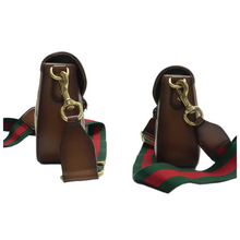 Load image into Gallery viewer, Gucci Lady Web Leather Shoulder Bag Brown