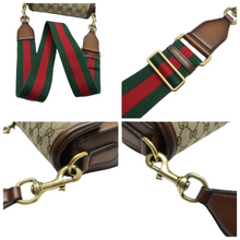 Load image into Gallery viewer, Gucci Lady Web Leather Shoulder Bag Brown