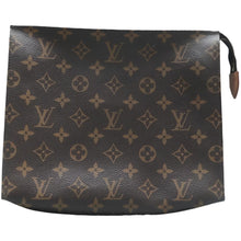 Load image into Gallery viewer, LOUIS VUITTON Toiletry Pouch 26 Monogram Canvas Clutch Bag Brown