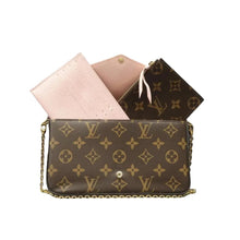 Load image into Gallery viewer, LOUIS VUITTON Felicie Dog Monogram Canvas Crossbody Bag Brown