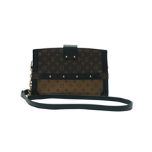 Load image into Gallery viewer, Louis Vuitton Canvas Trunk Clutch Shoulder Bag Brown