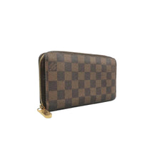 Load image into Gallery viewer, LOUIS VUITTON Damier Ebene Canvas Zippy Wallet Brown