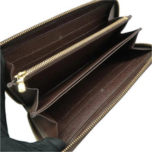 Load image into Gallery viewer, LOUIS VUITTON Damier Ebene Canvas Zippy Wallet Brown