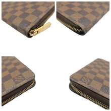 Load image into Gallery viewer, LOUIS VUITTON Damier Ebene Canvas Zippy Wallet Brown